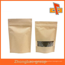 food safe biodegradable kraft paper bag with window for food